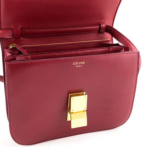 celine classic medium calfskin box bag|Medium Classic bag in box calfskin .